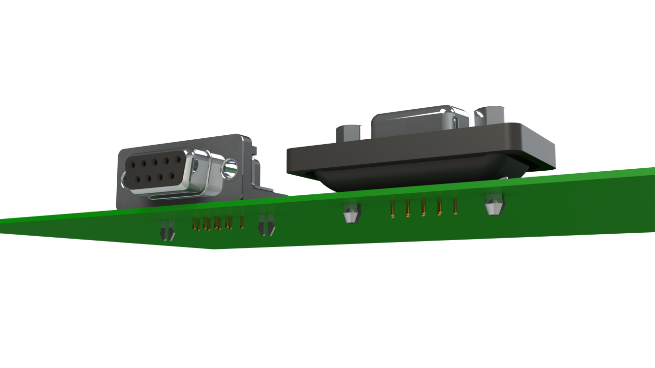 EDAC’s waterproof D-sub connectors feature a two-prong boardlock for exceptional retention to the PCB