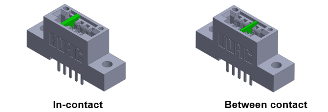 In-contact and between contact polarizing key