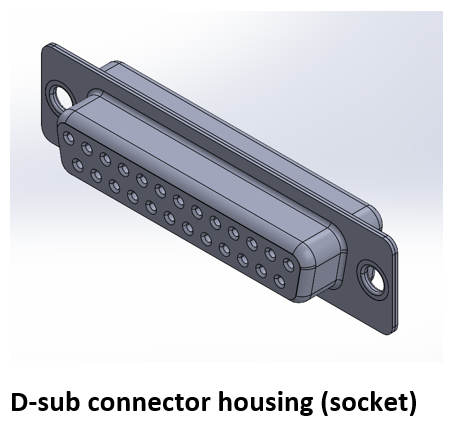Receptacle D-Sub Connector Housing