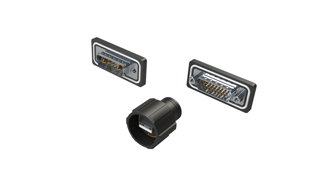Waterproof IP67 Connectors focused on D-Sub and USB